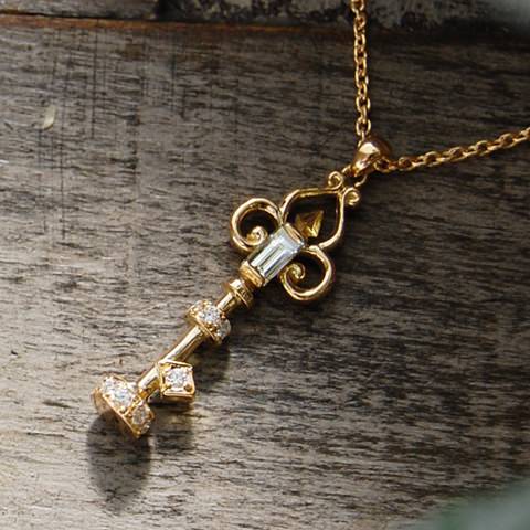 ゴールドダイヤモンドキーネックレス